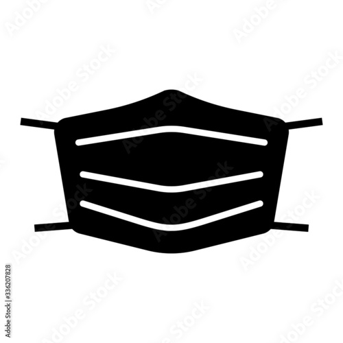 Face mask icon. Protective surgical or medical mask. Vector Illustration