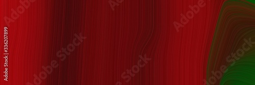 elegant decorative header design with dark red  strong red and very dark green colors. fluid curved lines with dynamic flowing waves and curves