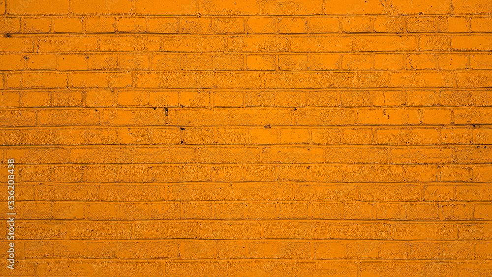 Fototapeta premium Wall brick orange background texture image.
