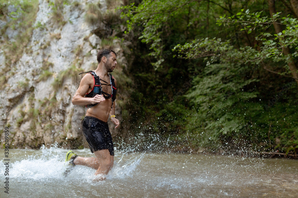 A runner in the nature A runner in the nature
