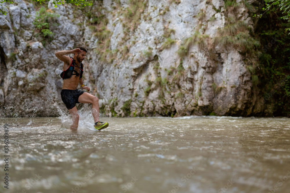 A runner in the nature A runner in the nature