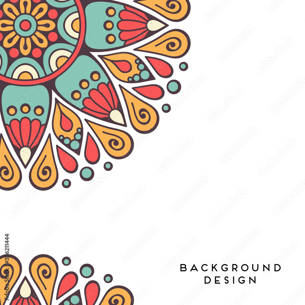 Vector background with ornaments. Vector mandala Vector background with ornaments. Vector mandala