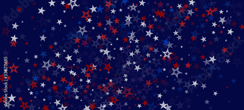 National American Stars Vector Background. USA Labor 11th of November Independence Memorial President's Veteran's 4th of July Day 