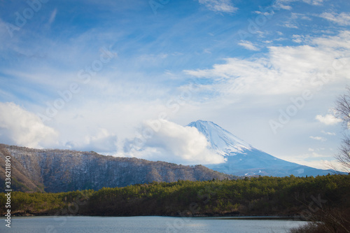 Lake Saiko and Mount Fuji  Japan  One of the Fuji Five Lakes