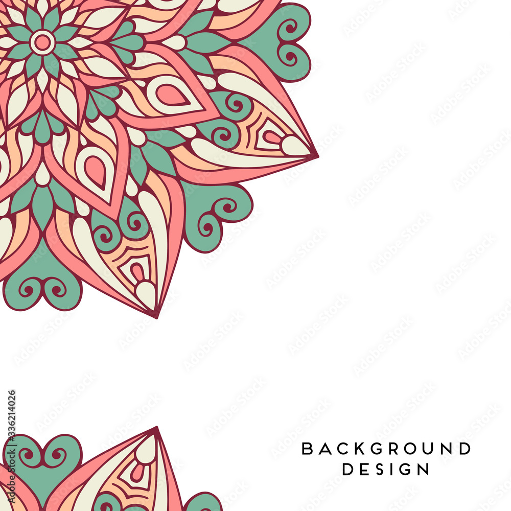 Vector background with ornaments. Vector mandala Vector background with ornaments. Vector mandala