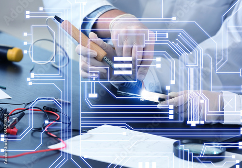 Electronic technicians work...