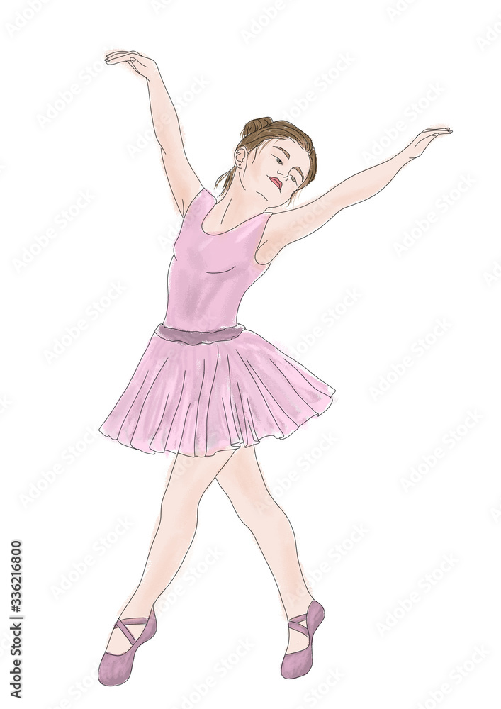 Girl dancing ballet - ballerina