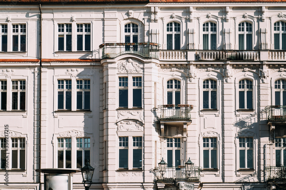 residential apartment House on sunny day in Berlin, Germany