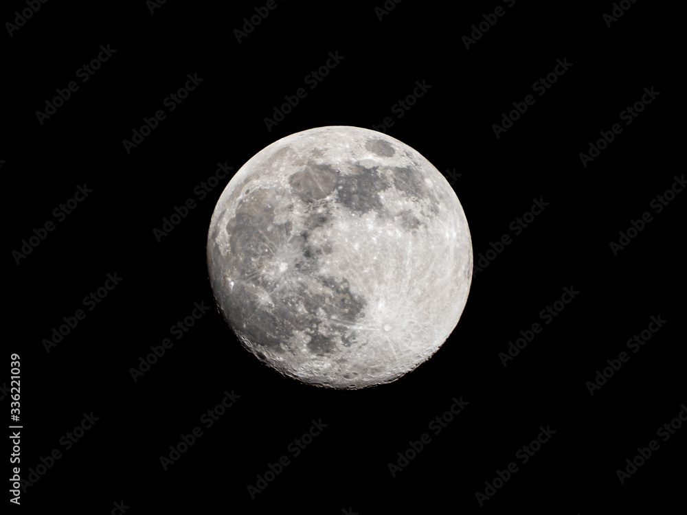 Full moon on black sky background Full moon on black sky background