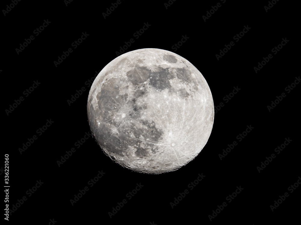Full moon on black sky background Full moon on black sky background