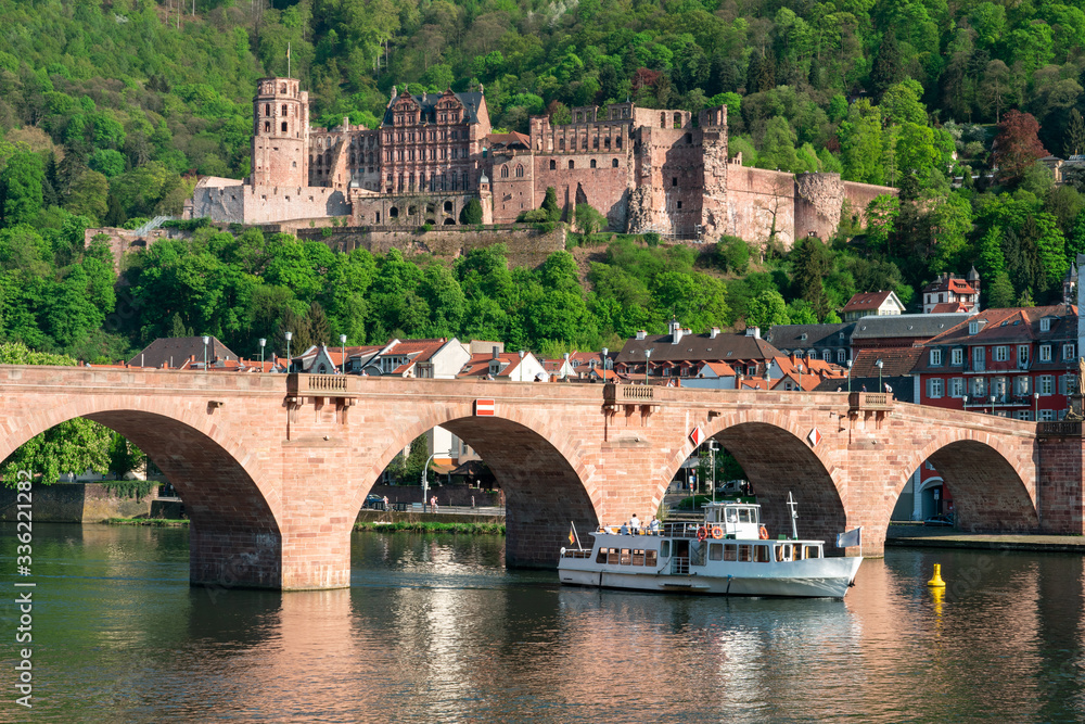 Heidelberg castle and Old Bridge, Baden-Württemberg, Germany Heidelberg castle and Old Bridge, Baden-Württemberg, Germany