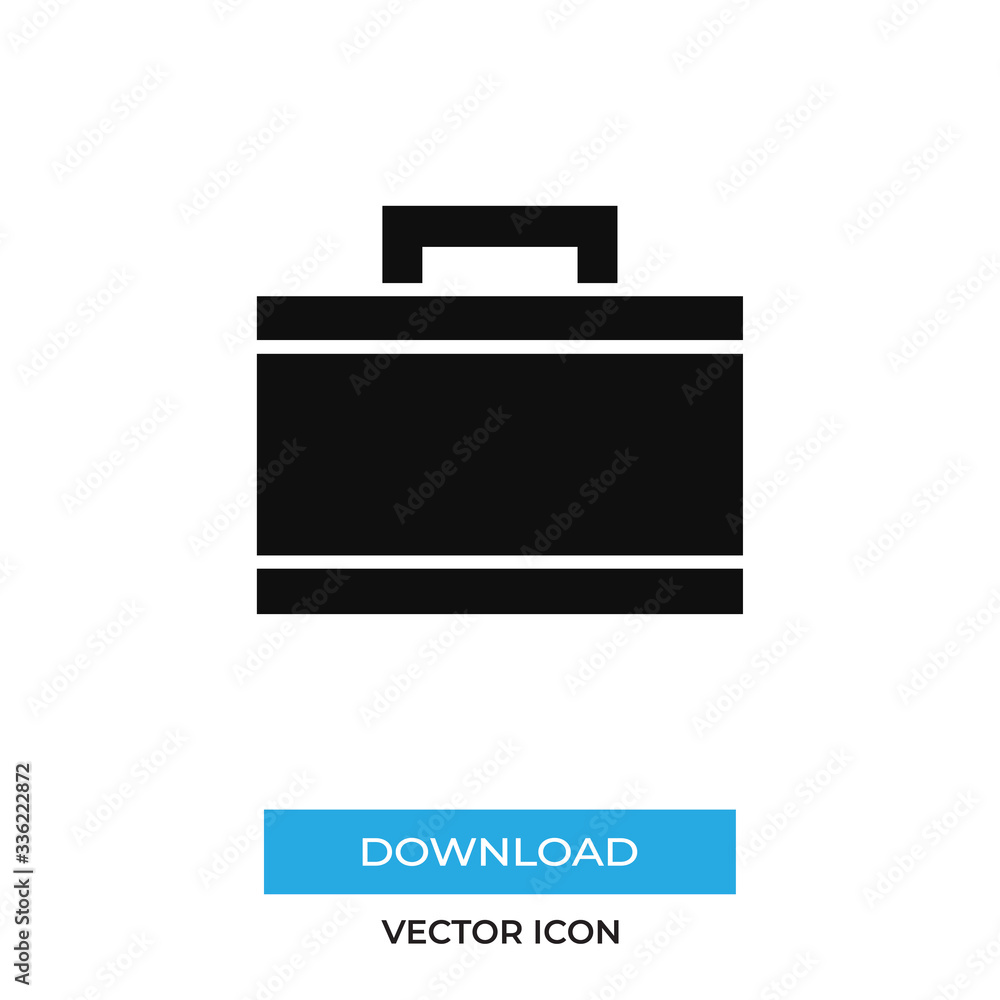 Briefcase vector icon, simple sign for web site and mobile app.
