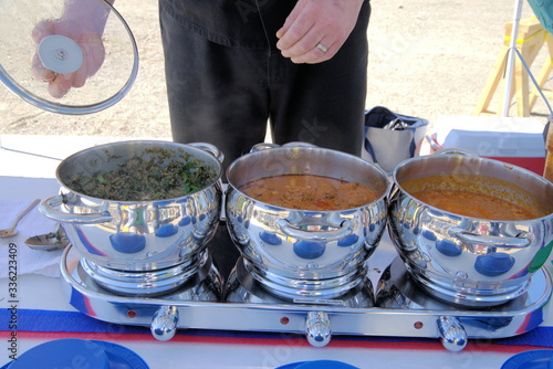 FOOD: Chef shows off his delicacies at an outdoor food show.
