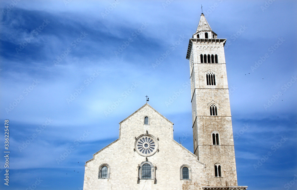 Italy - Puglia - Trani - white marble church cathedral tourist attraction 