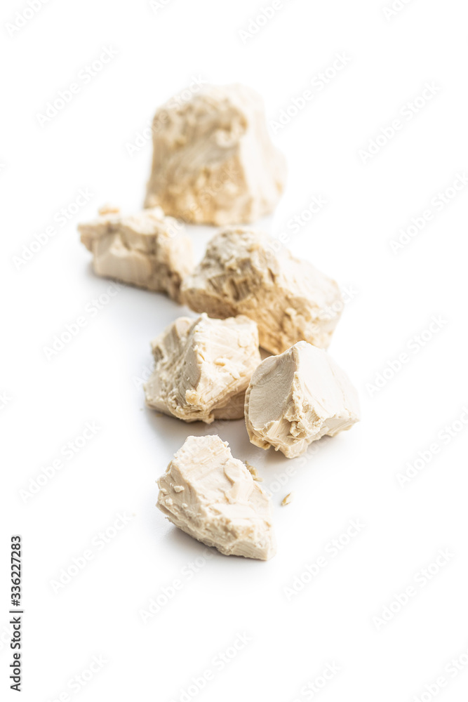 Fresh yeast blocks. Fresh yeast blocks.