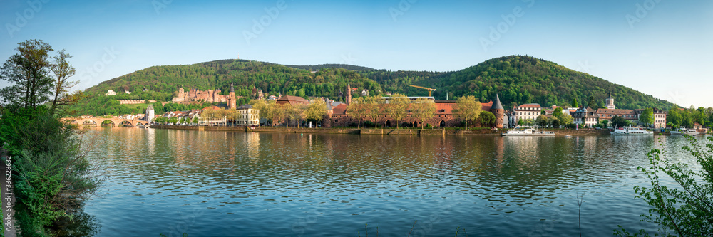 Panoramic view of Heidelberg in summer, Baden-Württemberg, Germany
