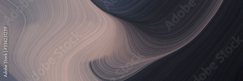 modern creative banner with very dark blue, rosy brown and gray gray color. abstract waves illustration © Eigens