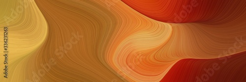 modern futuristic banner with waves. abstract waves illustration with coffee, sienna and sandy brown color