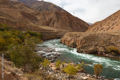 Kokemeren river in the Naryn region of Kyrgyzstan.