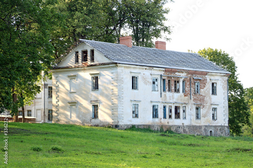 Columns of an old castle, permission after the war.