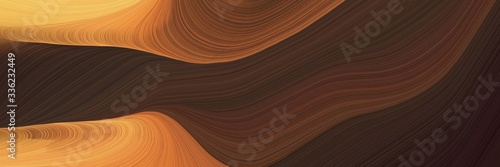 modern futuristic banner with waves. contemporary waves design with very dark pink, peru and brown color
