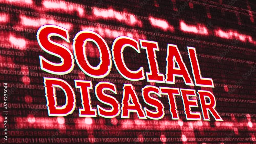 4K Social Disaster Corrupted Signal Notification Display 4K Social Disaster Corrupted Signal Notification Display