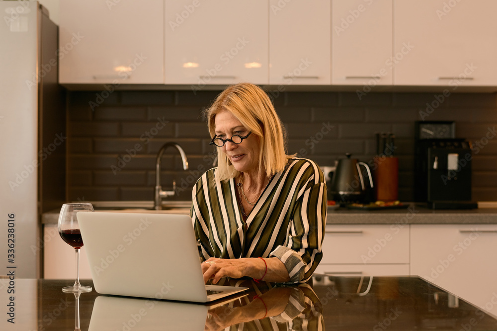Stylish Senior Woman Surfing Internet Stylish Senior Woman Surfing Internet