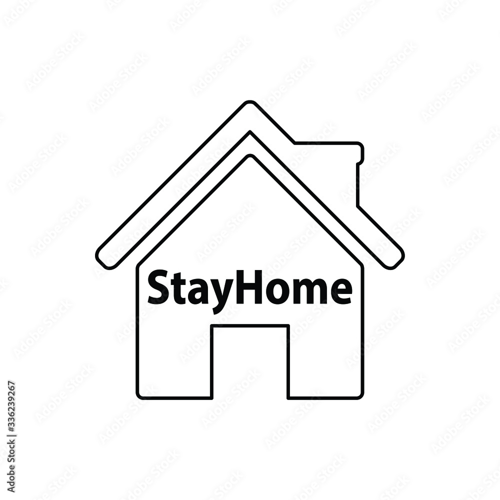 stay home icon sign lockdown icon home icon with lock symbol quarantine stay home icon sign lockdown icon home icon with lock symbol quarantine