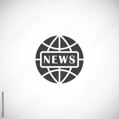 Mass media related icon on background for graphic and web design. Creative illustration concept symbol for web or mobile app