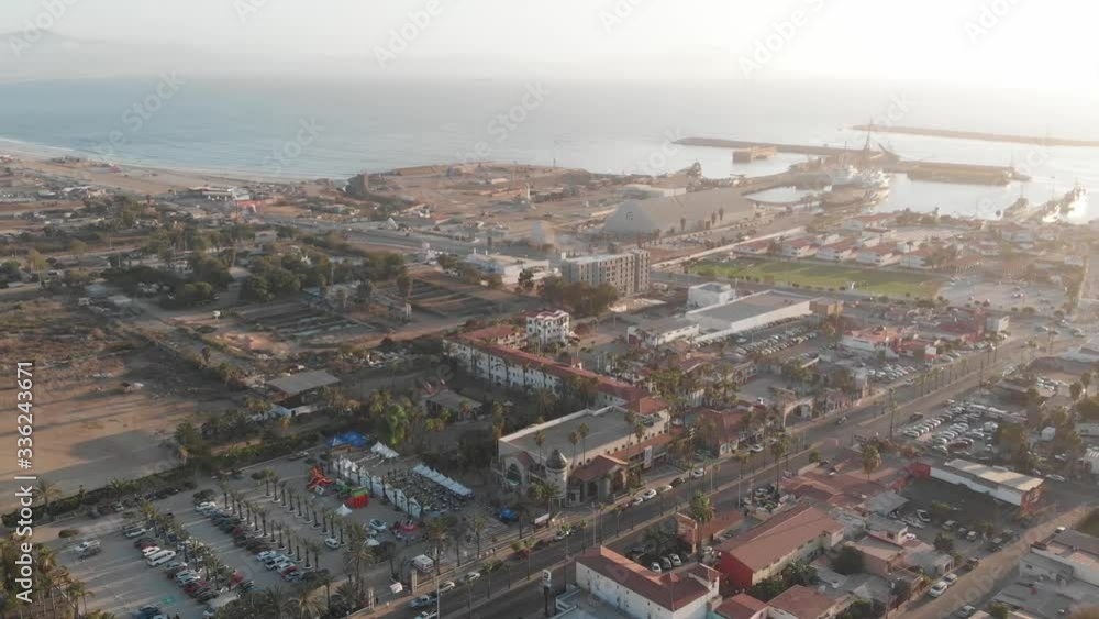 Aerial view of the port in Ensenada, Baja California. Aerial view of the port in Ensenada, Baja California.