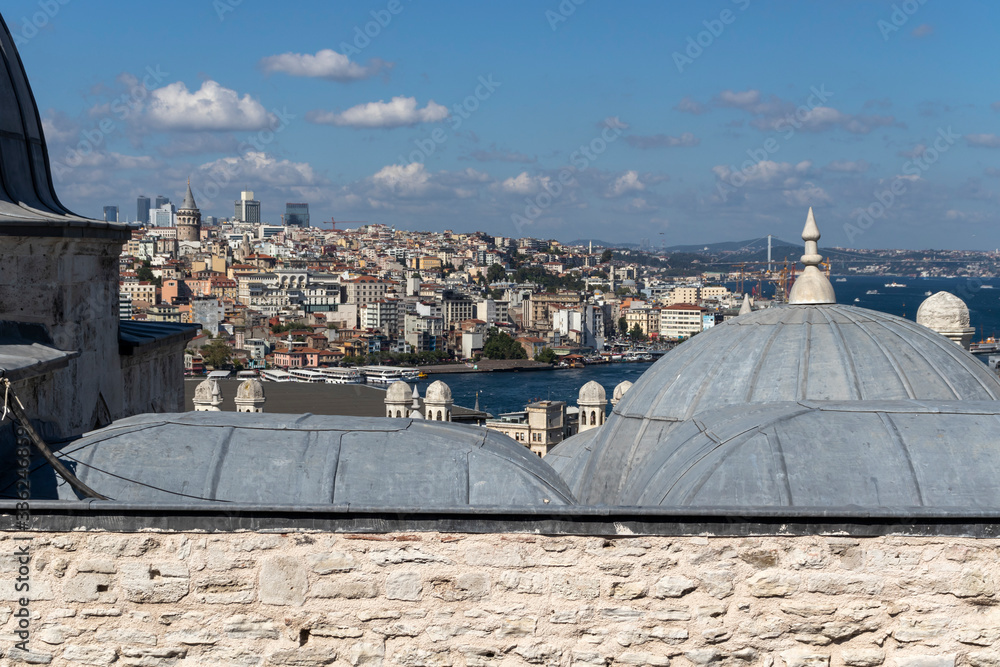 Panorama from Suleymaniye Mosque to Istanbul Panorama from Suleymaniye Mosque to Istanbul
