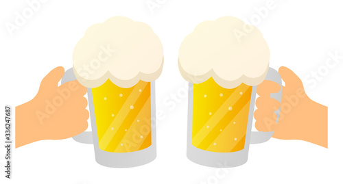 ビールで乾杯