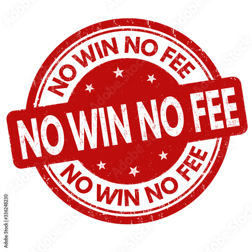 No win no fee grunge rubber stamp