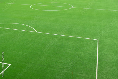 Empty football grass green field © Mazur Travel
