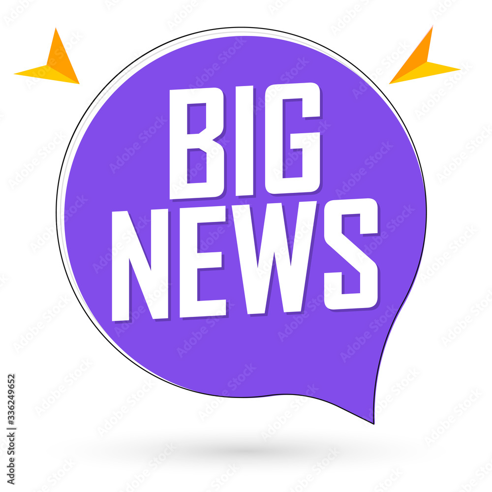 Big News, banner design template, speech bubble, vector illustration Big News, banner design template, speech bubble, vector illustration