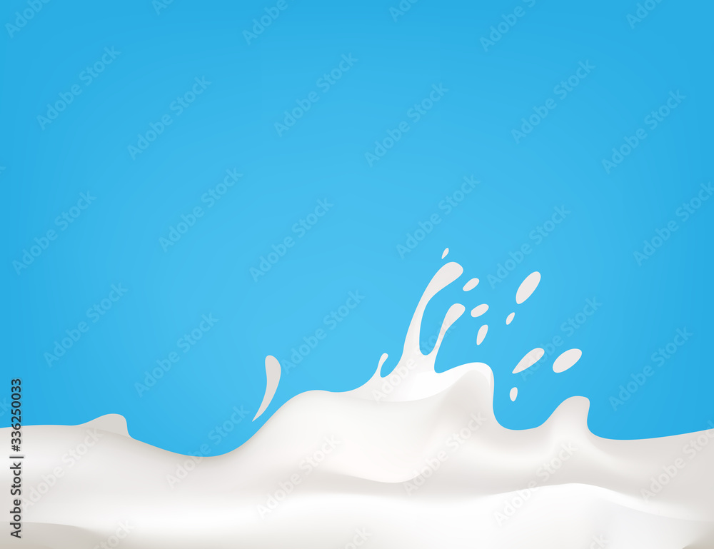 Milk wave splash background