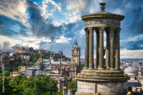 The city of Edinburgh in Scotland - View from Calton Hill