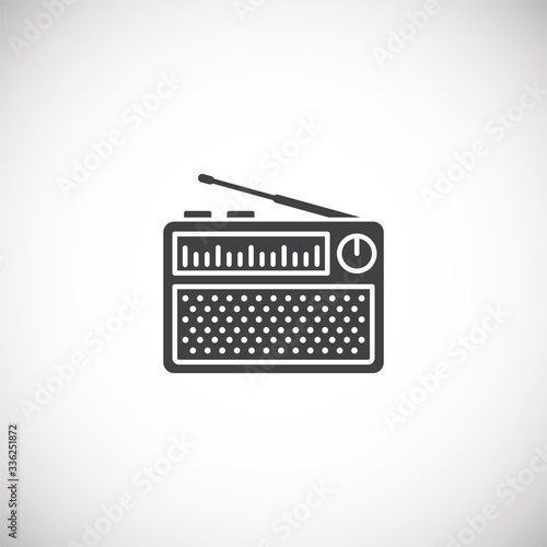 Mass media related icon on background for graphic and web design. Creative illustration concept symbol for web or mobile app