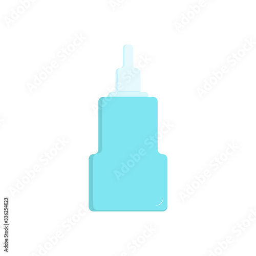 vector cartoon baby nasal aspirator / influenza, epidemic prevention concept / isolated, sign and icon template