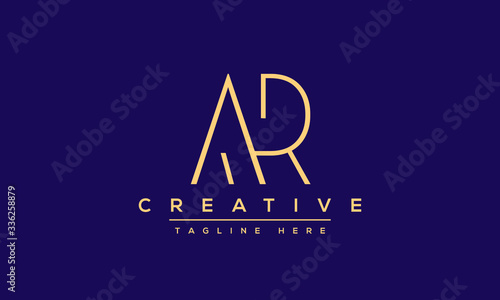 AR Letter Logo Design. Creative Modern Alphabet letters monogram icon A R, A and R.