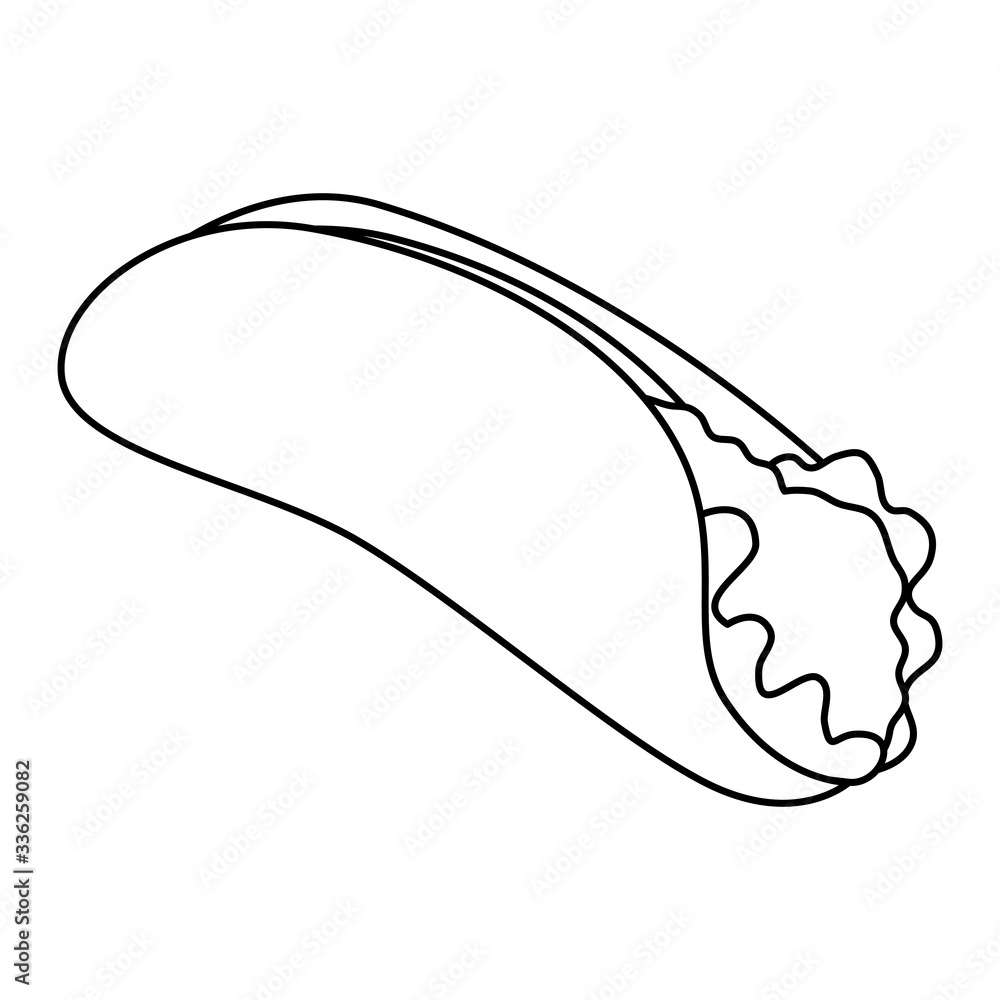 Mexican burrito design, Mexico culture tourism landmark latin and party theme Vector illustration