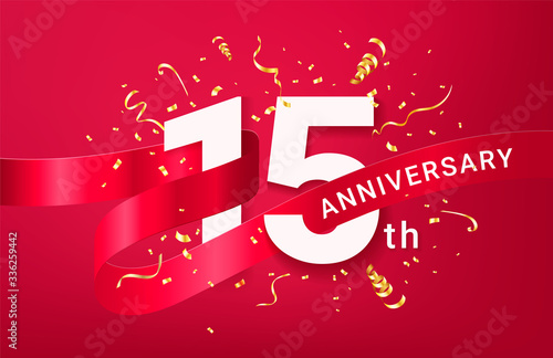 15th Anniversary celebration banner template