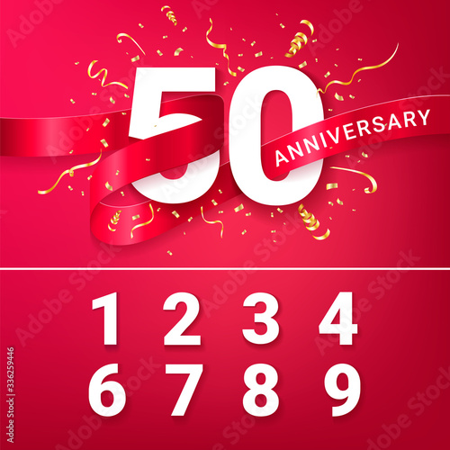 50th Anniversary celebration event invitation template