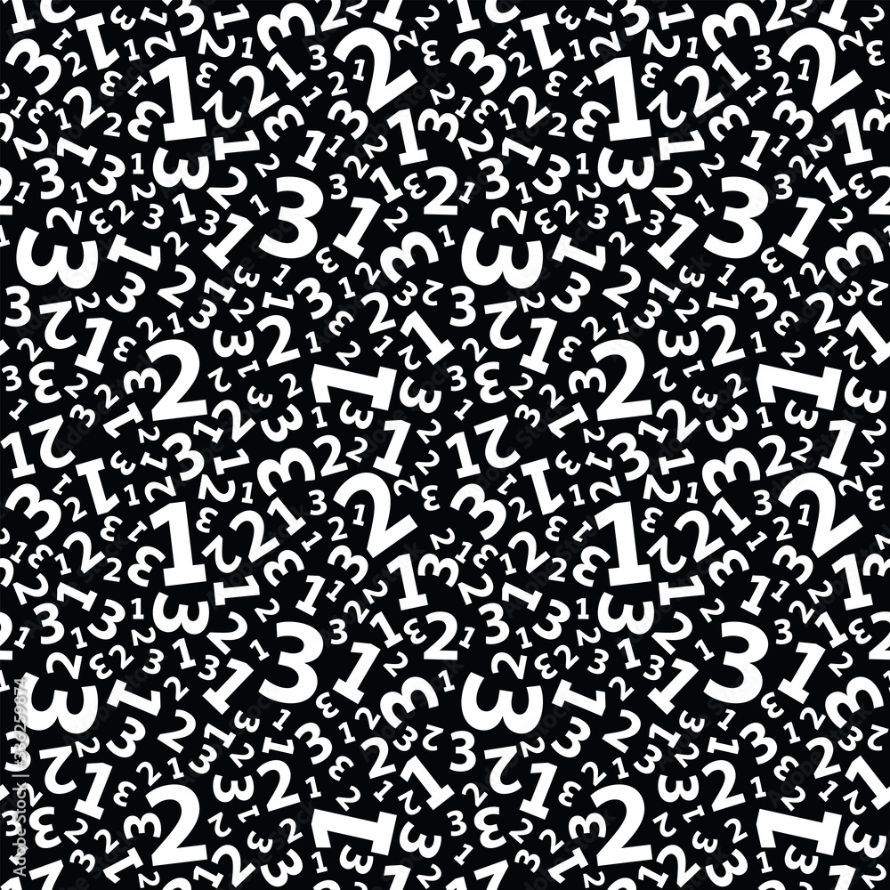Black 123 number background seamless Black 123 number background seamless