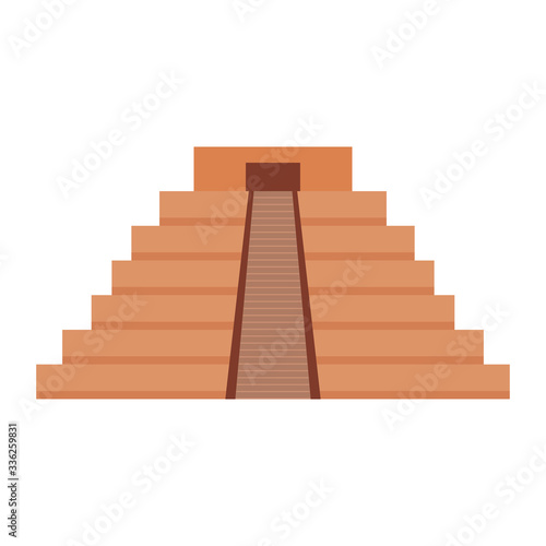 Mexican pyramid design  Mexico culture tourism landmark latin and party theme Vector illustration