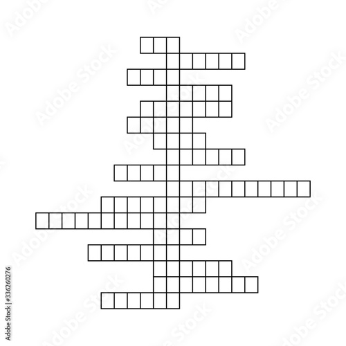 crossword flat icon. crossword on white background. crossword sign.
