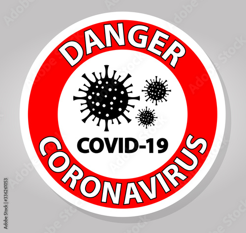 Warning sign,caution outbreak coronavirus covid 19