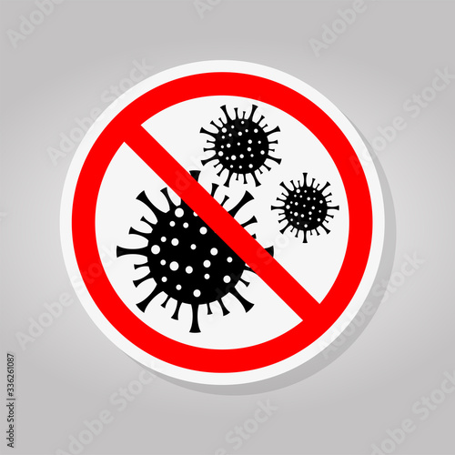Warning sign,caution outbreak coronavirus covid 19