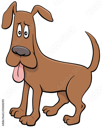 cartoon dog character with stuck out tongue