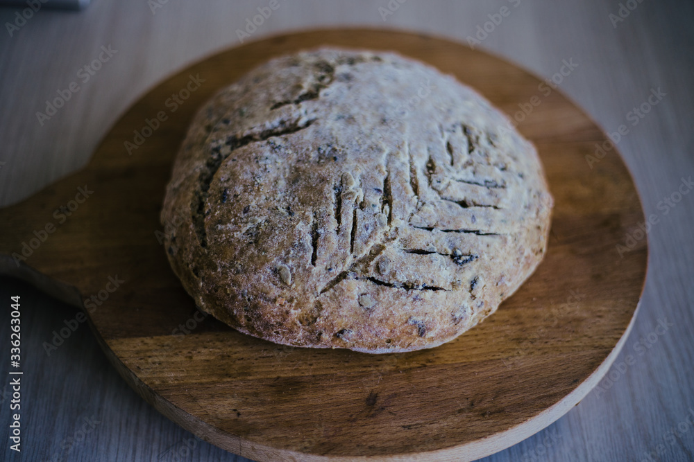 Fototapeta premium Fresh baked integral bread